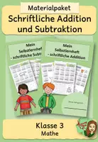 Vorschau - Arbeitsblätter - Schriftliche Addition und Subtraktion (Materialpaket) - Deckblatt
