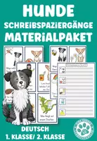 Vorschau - Spiele - Materialpaket (wachsend) Schreibspaziergang Hunde Deutsch 1. Klasse 2. Klasse - Deckblatt