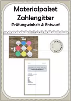 Vorschau - Stundenentwürfe - Materialpaket Zahlengitter Prüfungseinheit und Entwurf - Deckblatt