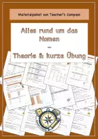 Vorschau - Arbeitsblätter - Materialpaket_Alles rund um das Nomen_Theorie und kurze Übung - Deckblatt