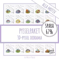 förhandsvisning - Pysselpaket 3D-pyssel diorama ALLA MOTIV - försättsblad