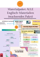 Vorschau - Stundenentwürfe - Materialpaket: ALLE (262x) Englisch-Materialien (wachsendes Paket) - Deckblatt