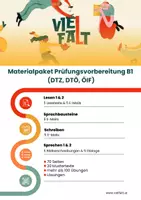 Vorschau - Arbeitsblätter - Prüfungsvorbereitung B1 - Lesen & Sprachbausteine & Schreiben & Sprechen - Deckblatt
