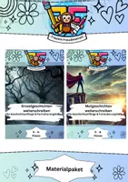 Vorschau - Arbeitsblätter - Materialpaket - 20 Vorlagen für Mut- & Gruselgeschichtsanfänge mit Formulierungshilfen 📚✍️ - Deckblatt