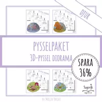 förhandsvisning - Pysselpaket 3D-pyssel diorama Djur - försättsblad