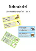 Vorschau - Aufgabenkarten - MATERIALPAKET Abschreibkärtchen (Teil 1 bis 3) - Deckblatt