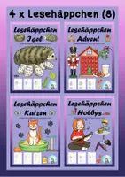 Vorschau - Arbeitsblätter - 4 x Lesehäppchen (8) (Klassen 1 und 2) - Deckblatt