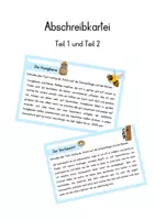 Vorschau - Aufgabenkarten - MATERIALPAKET Abschreibkartei (Teil 1 und Teil 2) - Deckblatt