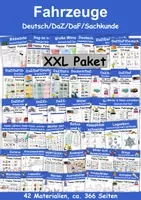 Vorschau - Arbeitsblätter - Materialpaket Fahrzeuge XXL Paket Wortschatzpaket - DaZ/DaF, Deutsch, Sachunterricht (Grundschule) - Deckblatt