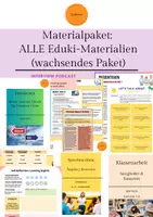 Vorschau - Stundenentwürfe - Materialpaket: ALLE (450x) meine Eduki-Materialien für Deutsch, Englisch & Spanisch (wachsendes Paket) - Deckblatt