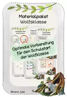 Vorschau - Bildkarten - Materialpaket Wolfklasse Klassenzimmer/Rituale/Schulstart/Einschulung - Deckblatt