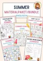 Vorschau - Arbeitsblätter - Summer Bundle für den Englischunterricht – Spiele & Aktivitäten für die letzten Schulwochen / Sommerferien - Deckblatt