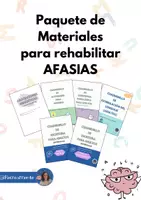Vista previa - Hojas de trabajo - Paquete de AFASIA - Portada