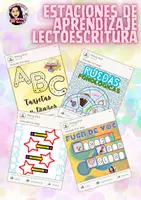 Vista previa - Juegos / Gamificación - ESTACIONES DE APRENDIZAJE LECTOESCRITURA - Portada