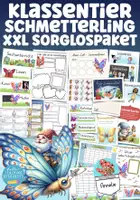 Vorschau - Mal- und Bastelvorlagen - Schmetterlingklasse Klassentier Schmetterling Sorglospaket - Deckblatt