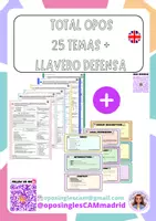 Vista previa - Presentaciones - 🔥TOTAL OPOS INGLÉS🔥 (Summaries 25 topics inglés maestros + llavero oral defense) - Portada