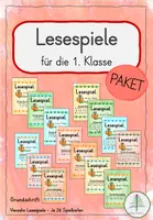 Vorschau - Spiele - Materialpaket: Lesespiele nach Buchstabeneinführungen | Grundschrift - Deckblatt