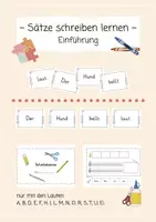 Vorschau - Arbeitsblätter - Erste Sätze schreiben - Einstieg - nur mit häufigen Lauten - Deckblatt