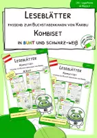 Vorschau - Arbeitsblätter - Leseblätter zum Buchstabenkanon von Karibu 1 (bunt & schwarz-weiß) | Lesetraining in österreichischer Fibelschrift für Klasse 1 - Deckblatt