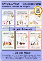 Vorschau - Arbeitsblätter - MATERIALPAKET: Rechenspaziergänge für jede Jahreszeit - Deckblatt