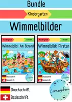 Vorschau - Arbeitsblätter - Materialpaket Wimmelbilder für den Kindergarten - Deckblatt