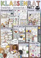 Vorschau - Arbeitsblätter - Klassenrat 🏫👩🏻⚖️ - Materialpaket für die Grundschule / Unterstufe Konflikte Soziales Rat #demokratiestärken - Deckblatt