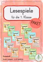 Vorschau - Spiele - Materialpaket: Lesespiele nach Buchstabeneinführungen | Druckschrift - Deckblatt