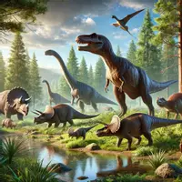 Vorschau - Arbeitsblätter - Materialpaket Dinosaurier Abenteuer: Malbuch und interaktives Wissen - Deckblatt