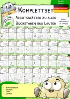 Vorschau - Arbeitsblätter - Materialpaket "Karibu 1(Version 2016) - Arbeitsblätter zur Buchstabenerarbeitung" - in deutscher Fibelschrift (Version ab 2016) - Deckblatt