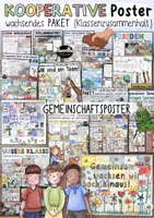 Vorschau - Arbeitsblätter - Kooperative Poster 🤝🖼 / Gemeinschaftsbilder & Dekoration - XL PAKET - Deckblatt