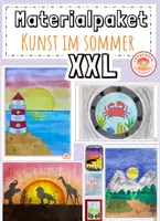Vorschau - Arbeitsblätter - Materialpaket XXL 7x Kunst im Sommer - Deckblatt