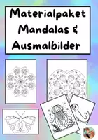 Vorschau - Mal- und Bastelvorlagen - Wachsendes Materialpaket! Bilder und Mandalas zum ausmalen, Ausmalbilder - Deckblatt