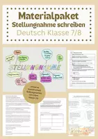 Vorschau - Arbeitsblätter - Materialpaket Stellungnahme schreiben Klasse 7/8 - Deckblatt