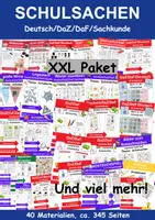 Vorschau - Arbeitsblätter - Materialpaket Schulsachen XXL Paket Wortschatzpaket - DaZ/DaF, Deutsch, Sachunterricht (Grundschule) - Deckblatt