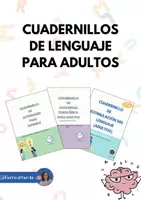 Vista previa - Hojas de trabajo - Paquete de 3 cuadernillos de Estimulación del Lenguaje para Adultos - Portada