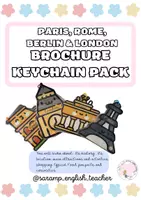 Vorschau - Mal- und Bastelvorlagen - LET'S TRAVEL BROSCHÜRE SCHLÜSSELANHÄNGER-PAKET (LONDON, PARIS, BERLIN UND ROM) - Deckblatt