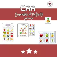 Aperçu - Feuilles d'exercices - Ensemble d'Activités sur le thème des fruits - Page de couverture