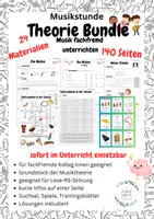 Vorschau - Arbeitsblätter - Musik fachfremd unterichten: Theorie Bundle 4-6 Schulstufe - Deckblatt