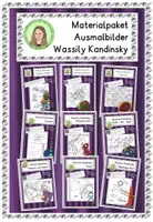Vorschau - Mal- und Bastelvorlagen - Materialpaket Wassily Kandinsky - Ausmalbilder - Deckblatt