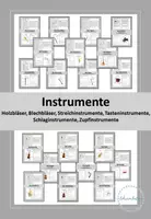 Vorschau - Stundenentwürfe - Paket: Kartei zu allen Instrumenten (Holzbläser, Blechbläser, Streichinstrumente, Schlaginstrumente, Tasteninstrumente, Zupfinstrumente) - Deckblatt