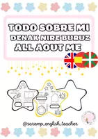 Vista previa - Manualidades / Dibujos para colorear - ALL ABOUT ME/ TODO SOBRE MI/ DENA NIRI BURUZ - Portada