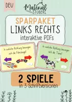 Vorschau - Stationenlernen - Spielepaket - Rechts oder links - interaktive PDF #rabattraketenzusalevester25 - Deckblatt