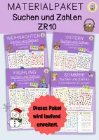 Vorschau - Arbeitsblätter - Wimmelbild, Suchen und Zählen im ZR10, Growing Bundle, Materialpaket - Deckblatt