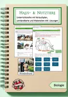 Vorschau - Arbeitsblätter - Unterrichtsreihe: Bio 5: Haus- und Nutztiere - Deckblatt