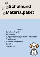Vorschau - Mal- und Bastelvorlagen - Materialpaket - Hundeklasse/Schulhund - Deckblatt