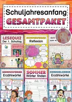 Vorschau - Mal- und Bastelvorlagen - Schuljahresbeginn Schulstart - Deckblatt