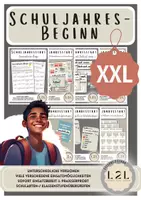 Vorschau - Arbeitsblätter - XXL - Materialpaket zum Schuljahresbeginn / Schuljahresstart - Deckblatt