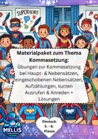 Vorschau - Arbeitsblätter - Kommasetzung Klasse 5/6: Wachsendes Materialpaket - Deckblatt