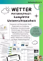 Vorschau - Stundenentwürfe - Wetter: ganze Unterrichtseinheit (ab Klasse 3) - Deckblatt