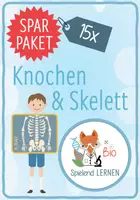Vorschau - Stationenlernen - SPAR-PAKET Knochen und Skelett - 15x Aktivitäten und Spiele - Deckblatt